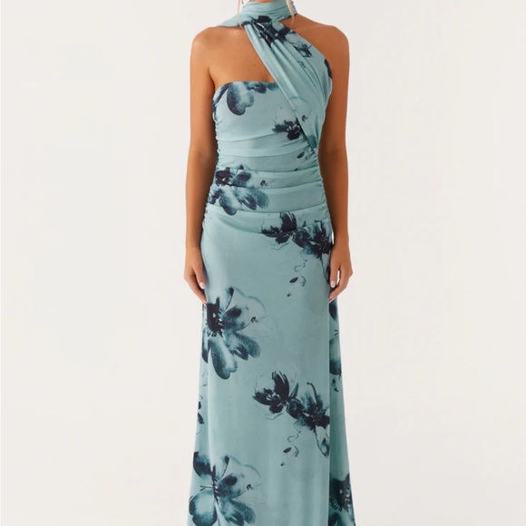 NWT Peppermayo Songbird Maxi Dress Blue Black Floral Size XS US 2 - Picture 2 of 8